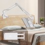 Suport tableta , braț mecanic cu 2 segmente,rotire 360° / bază integrată, Alb