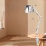 Suport tableta , braț mecanic cu 2 segmente,rotire 360° / bază integrată, Alb