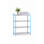 Pantofar tip raft, 4 nivele, Albastru deschis, Pentru Incaltaminte,  60*43*19 cm