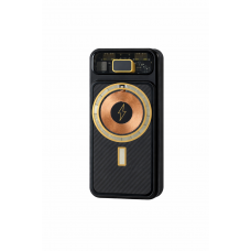 Power bank 20000 mAh cu incarcare rapida, cu 2 iesiri USB incorporate si 1 iesire typ C + MagSafe.  Negru