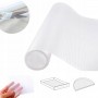 SET 2 Folie de protecție antiderapantă transparentă, 0,3 x 1,5 m, pentru tacâmuri, rafturi și sertare.