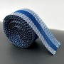 Bandă termoactivă pentru tivire cu fierul,  2,5 cm x 5 m– Repară, scurtează și fixează fără ac, fără a coase, Albastru.