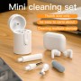 Kit de curatare 5 in 1, Portabil, pentru  dispozitive electronice, ABS, 2.5 x 4.5 cm, Alb