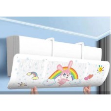 Deflector de aer reglabil pentru aer condiționat, din plastic, 40–82,2 cm,  alb cu model