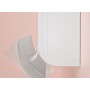 Deflector de aer reglabil pentru aer condiționat, din plastic, 40–82,2 cm,  alb cu model