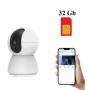 Camera de supraveghere Video CCTV, WiFi, HD1080P, 2.4G, 3MP, Rotire 360°, 8*8*12 cm, Senzor Miscare, Alb