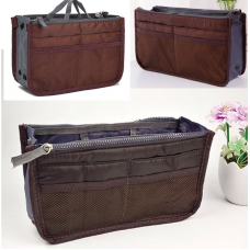 Geanta pentru organizarea bagajului, 26x15x8 cm – compact, practic și impermeabil. Maro.