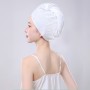 Set 10 prosoape-turban de unică folosință pentru uscarea părului – bumbac, 65×25 cm, alb