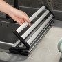 Suport pliabil din oțel inoxidabil și silicon pentru chiuvetă – 55 x 32,5 cm, rezistent și multifuncțional