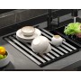 Suport pliabil din oțel inoxidabil și silicon pentru chiuvetă – 55 x 32,5 cm, rezistent și multifuncțional