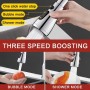 Cap de robinet rotativ 360° cu 2 moduri jet/stropi și buton de oprire apă – economisire 30–50%, cupru + ABS, instalare rapidă. Argintiu Cap de robinet rotativ 360° cu 2 moduri jet/stropi și buton de oprire apă – economisire 30–50%, cupru + ABS, instalare rapidă. Argintiu