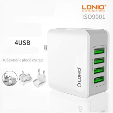 Încărcător USB LDNIO cu 4 Porturi și Adaptoare UK/EU/US/AU – Ideal pentru Călătorii Internaționale și Uz Zilnic.Alb. Încărcător USB LDNIO cu 4 Porturi și Adaptoare UK/EU/US/AU – Ideal pentru Călătorii Internaționale și Uz Zilnic.Alb.