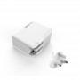 Încărcător USB LDNIO cu 4 Porturi și Adaptoare UK/EU/US/AU – Ideal pentru Călătorii Internaționale și Uz Zilnic.Alb.