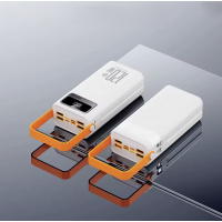 Power Bank 30.000 mAh cu Încărcare Rapidă 120W – Afișaj LED, Lanternă Integrată, Compatibil Universal. Alb