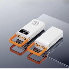 Power Bank 30.000 mAh cu Încărcare Rapidă 120W – Afișaj LED, Lanternă Integrată, Compatibil Universal. Alb