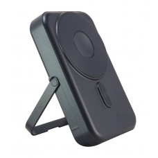 Power Bank MagSafe, 10000 mAh, 22.5W, Încărcare wireless magnetică, PD & Quick Charge, USB-A, USB-C, Stand integrat, Afișaj digital, Negru