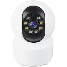 Camera de supraveghere Video CCTV,  WiFi, 128 GB, HD1080P, 2.4 G-5G, 2MP, Rotire 360°, Leduri Lumina, Senzor Miscare, Alb