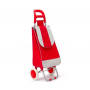 Cărucior de cumpărături pliabil cu structură metalică – 25 kg, husă textilă detașabilă și lavabilă, Rosu.