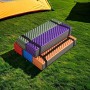 Saltea pliabilă de camping, 183x60x2 cm, izopren, 12 secțiuni, impermeabilă, ușoară.Portocaliu