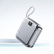 Powerbank compact 20.000 mAh – încape în buzunar, cabluri integrate Type-C & Lightning, încărcare rapidă 22,5W Powerbank compact 20.000 mAh – încape în buzunar, cabluri integrate Type-C & Lightning, încărcare rapidă 22,5W