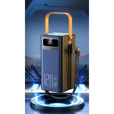 Power Bank 50.000 mAh cu Încărcare Rapidă 120W – Afișaj LED, Lanternă Integrată, Compatibil Universal. Negru
