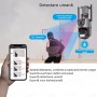 Camera de supraveghere dubla WIFI 6MP full HD, exterior/interior, 5X zoom comunicare bidirectionala GRI, Memorie de 64 GB