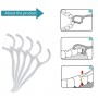 Set 2 cutii x 50 bucăți ață dentară Pesitro cu scobitoare, fir dublu ultra-rezistent, 100 bucăți