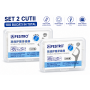 Set 2 cutii x 50 bucăți ață dentară Pesitro cu scobitoare, fir dublu ultra-rezistent, 100 bucăți