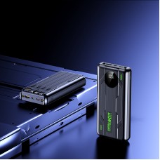 Powerbank 20000mAh, 4 x USB, Încărcare Rapidă 22.5W, QC3.0, Cu LED-uri, Negru