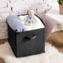 Cutie depozitare, pentru organizare eficienta casa, birou sau camera copiilor, textile, 28* 28* 28cm, Negru
