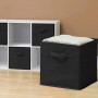 Cutie depozitare, pentru organizare eficienta casa, birou sau camera copiilor, textile, 28* 28* 28cm, Negru