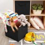 Cutie depozitare, pentru organizare eficienta casa, birou sau camera copiilor, textile, 28* 28* 28cm, Negru
