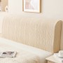 Husă Elastică pentru Tăblia Patului – Bej, 170-190 cm, Poliester, Protecție și Stil pentru Dormitor
