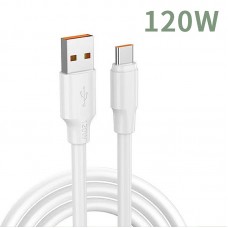Cablu Python USB-C 120W – Încărcare Super Rapidă și Transfer de Date, Construcție Îngroșată, Alb Cablu Python USB-C 120W – Încărcare Super Rapidă și Transfer de Date, Construcție Îngroșată, Alb