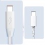 Cablu Python USB-C 120W – Încărcare Super Rapidă și Transfer de Date, Construcție Îngroșată, Alb