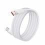 Cablu Python USB-C 120W – Încărcare Super Rapidă și Transfer de Date, Construcție Îngroșată, Alb