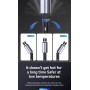 Încărcător Auto Retractabil 4 în 1, 100W Super Fast, 2 Cabluri Integrate + USB & Type-C, Afișaj Tensiune, Negru