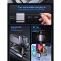 Încărcător Auto Retractabil 4 în 1, 100W Super Fast, 2 Cabluri Integrate + USB & Type-C, Afișaj Tensiune, Negru