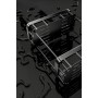 Raft suspendat pentru duș cu două niveluri, 60.5x29.5x13.5 cm, Negru.