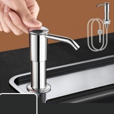 Dozator de sapun pentru chiuveta, cu furtun de silicon de 103 cm, Pentru Sapun, Detergent, Argintiu