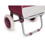 Cărucior de cumpărături pliabil cu structură metalică – 25 kg, husă textilă detașabilă și lavabilă. Visiniu