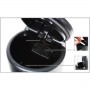 Scrumiera Auto,detasabila cu Iluminare LED, Lumina Albastra, Culoare Negru