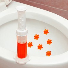 Odorizant gel toaleta, aplicare direct pe vasul de toaleta, curatare WC, 12 aplicatii, Trandafir