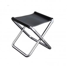 Scaun camping, Aluminiu, Pliabil, 31cm, Negru