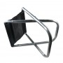 Scaun camping, Aluminiu, Pliabil, 31cm, Negru