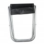 Scaun camping, Aluminiu, Pliabil, 31cm, Negru