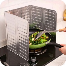 Protectie aragaz antistropire pentru gatit, Aluminiu, Argintiui, 84*32,5 cm