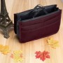 Geanta pentru organizarea bagajului, 26x15x8 cm – compact, practic și impermeabil. Bordo.