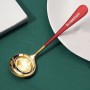 Set 6 buc Lingurite metalice pentru desert, cu personaj desen animat, Doraemon, Rosu