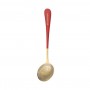 Set 6 buc Lingurite metalice pentru desert, cu personaj desen animat, Doraemon, Rosu